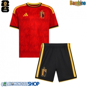 Maglie da calcio Belgio Kevin De Bruyne #7 Prima Maglia Bambino Mondiali 2026  Manica Corta (+ Pantaloni corti)